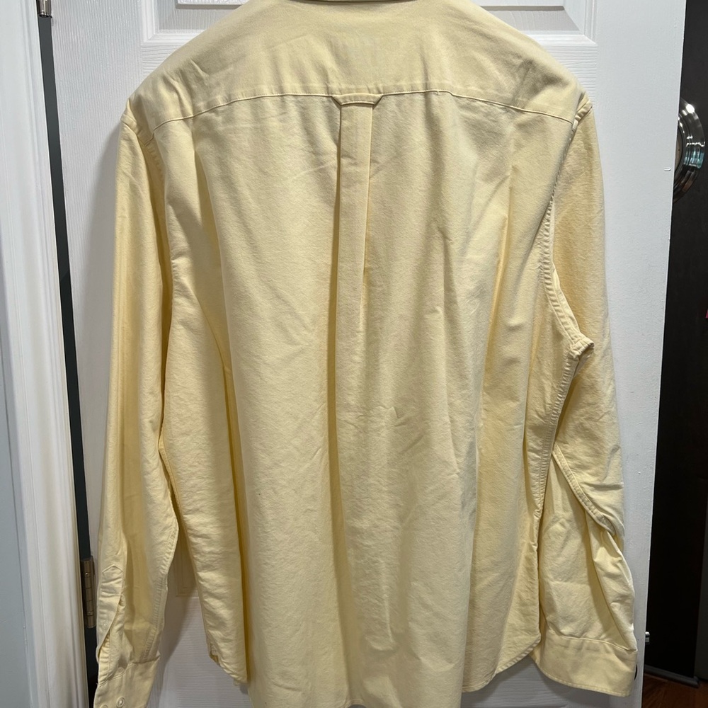 Jos. A. Bank Light Yellow Cotton Button Down Long Sleeve Shirt NWT 4XL Tall - Picture 3 of 3